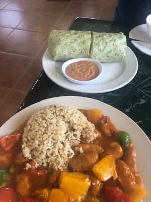 Orange protein  at Lotus Vegan Restaurant in Pinellas Park