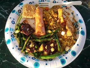 Saturday buffet items at Lotus Vegan Restaurant in Pinellas Park