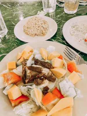 Mango salad at Lotus Vegan Restaurant in Pinellas Park