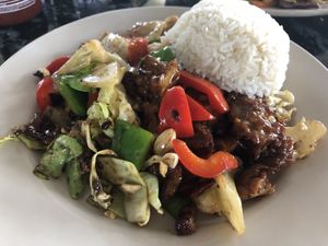 Kung Pao beef at Lotus Vegan Restaurant in Pinellas Park