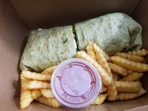 The ocean wrap at Lotus Vegan Restaurant in Pinellas Park