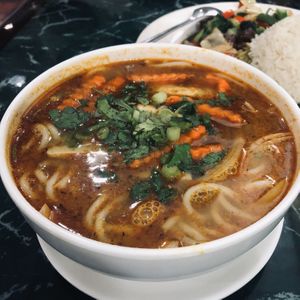 Spicy Pho at Lotus Vegan Restaurant in Pinellas Park