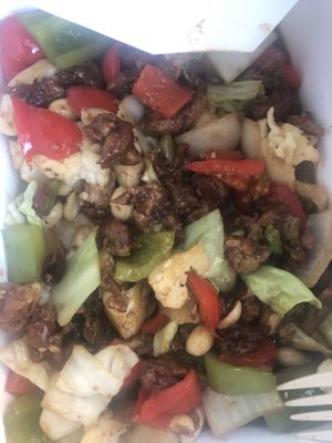 Kung Pao Protein at Lotus Vegan Restaurant in Pinellas Park