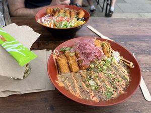 Tofu choices   at Yuzu Street Food in Pocklington