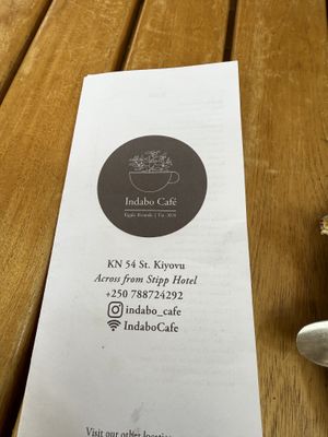 Get here!  at Indabo Cafe in Kigali