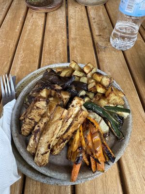 Grilled veggies with tofu  at Indabo Cafe in Kigali