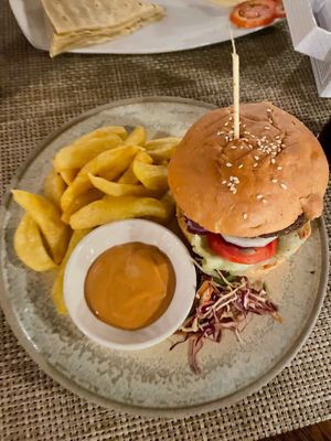 Vegan burger   at Hello Capitano Zanzibar in Zanzibar