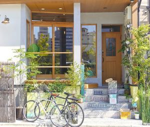 this is how it looks from outside at TU CASA - Zero waste & Plant based トゥ・カサ in Kyoto