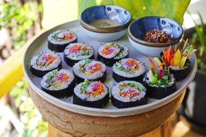 Rainbow Gimbap at TU CASA - Zero waste & Plant based トゥ・カサ in Kyoto