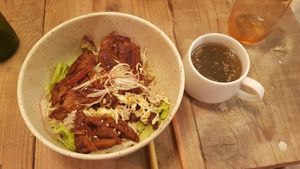 BBQ rice bowl at TU CASA - Zero waste & Plant based トゥ・カサ in Kyoto