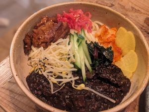 Noodles with all the toppings. Highly recommended at TU CASA - Zero waste & Plant based トゥ・カサ in Kyoto