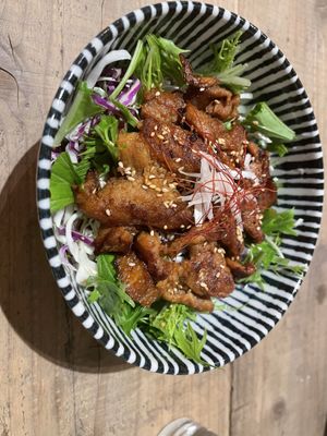 BBQ bowl, the best soy meat we’ve ever had.   at TU CASA - Zero waste & Plant based トゥ・カサ in Kyoto