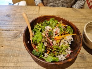 The photo was taken after mixing and eating a little bit :) at TU CASA - Zero waste & Plant based トゥ・カサ in Kyoto