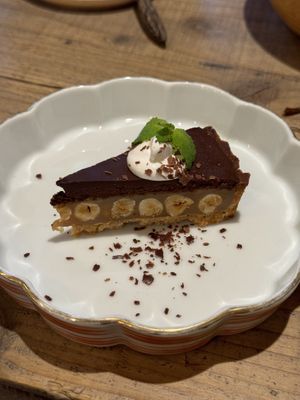 Hazelnut chocolate tart  at TU CASA - Zero waste & Plant based トゥ・カサ in Kyoto