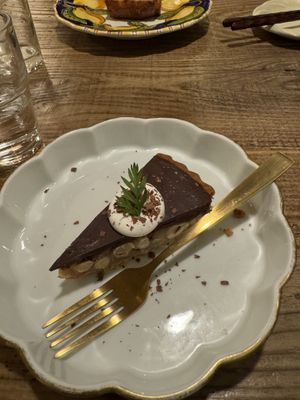 Chocolate hazelnut tart  at TU CASA - Zero waste & Plant based トゥ・カサ in Kyoto