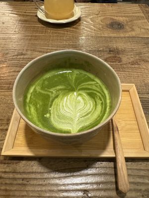 Matcha latte  at TU CASA - Zero waste & Plant based トゥ・カサ in Kyoto