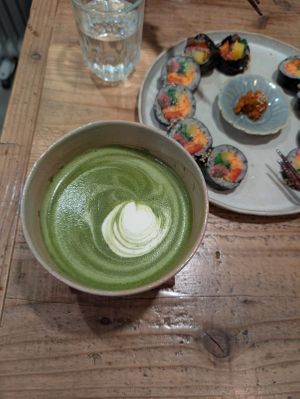 Hot Matcha Latte at TU CASA - Zero waste & Plant based トゥ・カサ in Kyoto