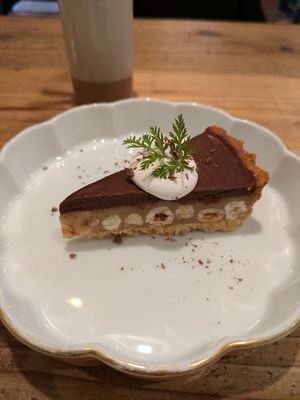 Hazelnut chocolate tarte at TU CASA - Zero waste & Plant based トゥ・カサ in Kyoto