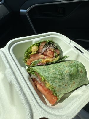 Chickpea vegan wrap  at Muddy Waters Cafe in New London