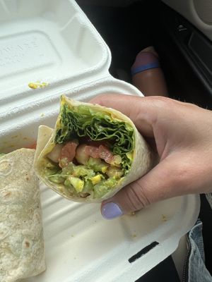 chickpea salad wrap (no onion)  at Muddy Waters Cafe in New London