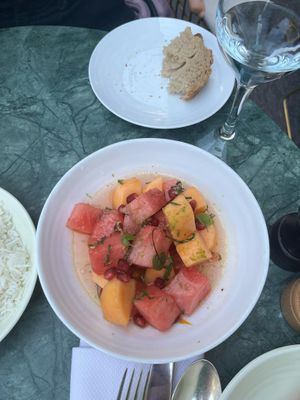 Melon salad at Mon Square in Paris