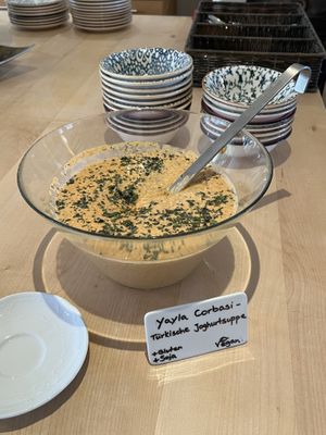 Yummy yoghurt soup 🥣   at SEINZ - Wisdom Resort - Seminarhaus-Biohotel-Heilzentrum in Bad Kohlgrub