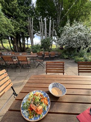 Sitting outside   at SEINZ - Wisdom Resort - Seminarhaus-Biohotel-Heilzentrum in Bad Kohlgrub