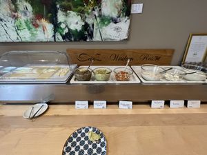 Vegan spread. Sadly next to mothermilk cheese   at SEINZ - Wisdom Resort - Seminarhaus-Biohotel-Heilzentrum in Bad Kohlgrub