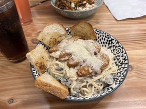 Pasta alfredo  at Vegan Grill - Upper East Side in New York City