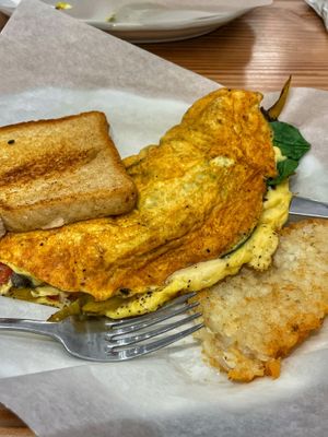 Steak omelette   at Vegan Grill - Upper East Side in New York City