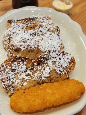 French toast and hash at Vegan Grill - Upper East Side in New York City