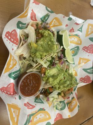 Impossible meat tacos  at Vegan Grill - Upper East Side in New York City