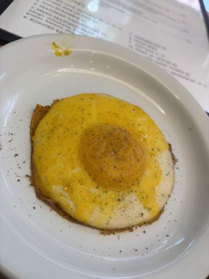 Fried egg  at Vegan Grill - Upper East Side in New York City