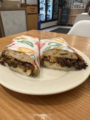 Steak and cheese sandwich   at Vegan Grill - Upper East Side in New York City