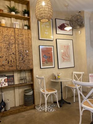 Inside at Devotions Café in Paris