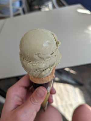 Pistachio at Gelats Garau in Mallorca