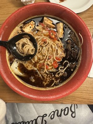 Miso ramen soup  at Bone Daddies in South West London