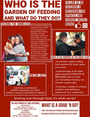 What is a Grab 'n Go?  Grab 'n Go foods are premade and prepackaged meals and snacks offered as an alternative way of dining at Garden of Feeding  in West Melbourne