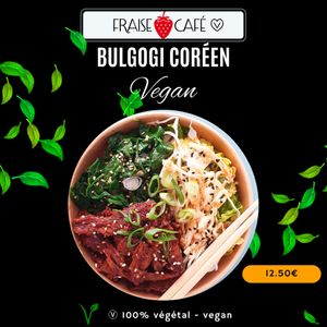 Buddha bowl with sushi rice, Bulgogi style at Fraise Café in Menton