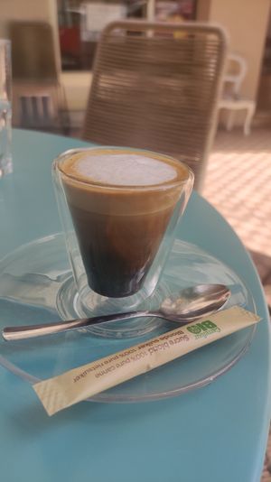 Noisette coffee at Fraise Café in Menton
