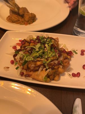 Chat samosa veg with no yogurt  at Spice Island Menai Bridge in Menai Bridge