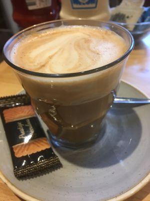 Oat flat white  at Java Cafe in Whitby