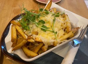 Loaded fries at Java Cafe in Whitby