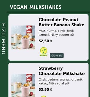 Milkshake with almond milk  at Brasserie Polonez in Istanbul