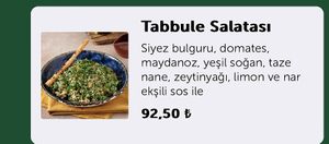 Tabbouled salad  at Brasserie Polonez in Istanbul