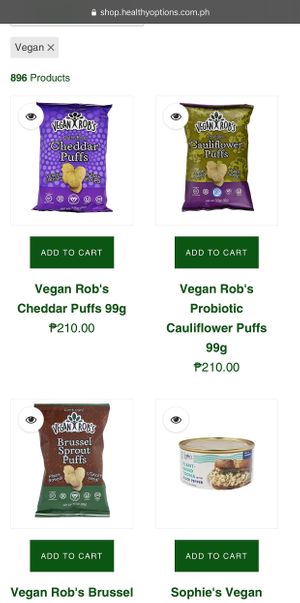 variety of vegan options  at Healthy Options - SM City Clark in Angeles