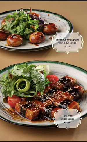 Vegan dishes   at Cafe 1991 in Tashkent