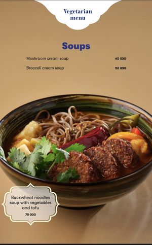 The majority of the dishes are vegan, but some may contain milk in a sauce or cheese (ask a waiter)   at Cafe 1991 in Tashkent