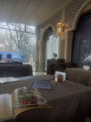 One of the eating areas at Cafe 1991 in Tashkent