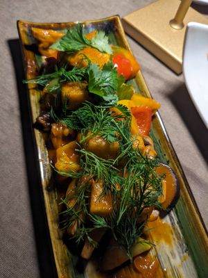 Tofu with vegetables at Cafe 1991 in Tashkent